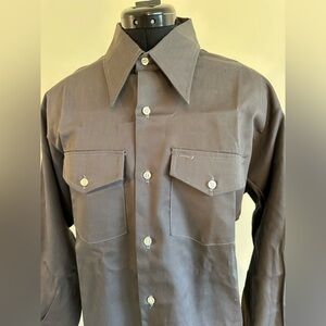 Men's Classic Gray Button-Up Shirt size 17 1/2 Sleeve M